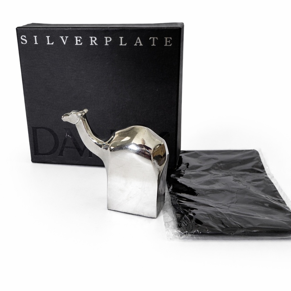 Dansk Silver Camel Sculpture Silver Small Paperweight